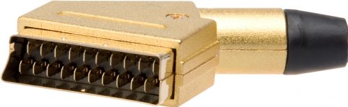 SCART plug gold mounted whit screw